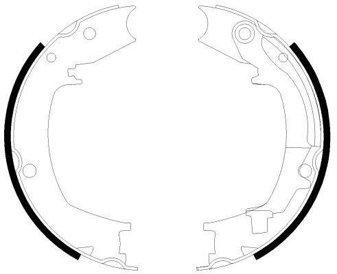 Brake Shoe Set, parking brake TEXTAR 91066400