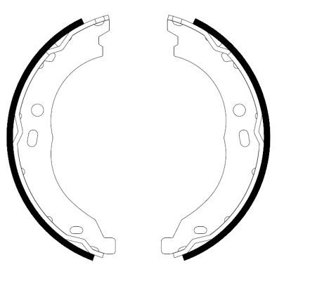 Brake Shoe Set, parking brake TEXTAR 91066700