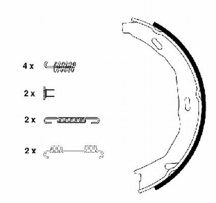 Brake Shoe Set, parking brake TEXTAR 91066900