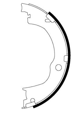 Brake Shoe Set, parking brake TEXTAR 91067100