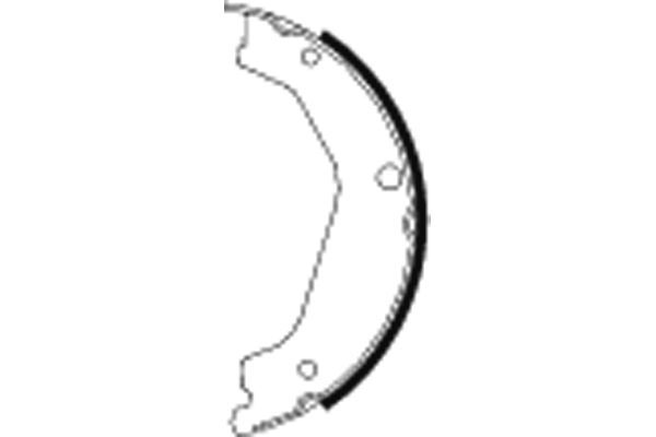 Brake Shoe Set, parking brake TEXTAR 91068400