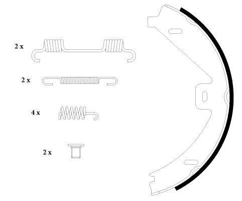 Brake Shoe Set, parking brake TEXTAR 91069100