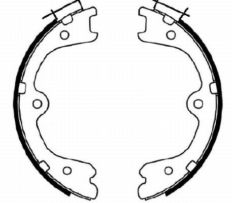 Brake Shoe Set, parking brake TEXTAR 91073100