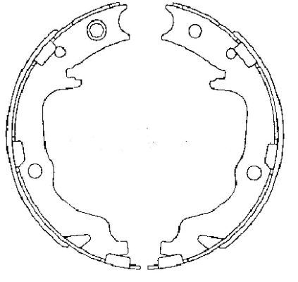 Brake Shoe Set, parking brake TEXTAR 91073400