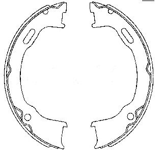 Brake Shoe Set, parking brake TEXTAR 91073600