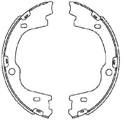 Brake Shoe Set, parking brake TEXTAR 91076000