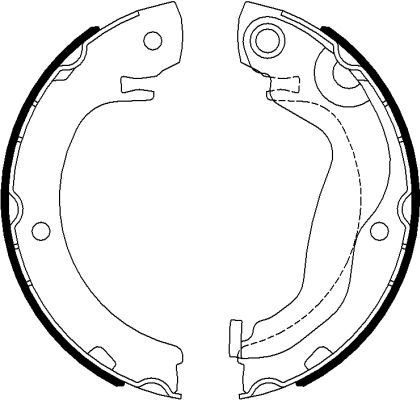 Brake Shoe Set, parking brake TEXTAR 91077300