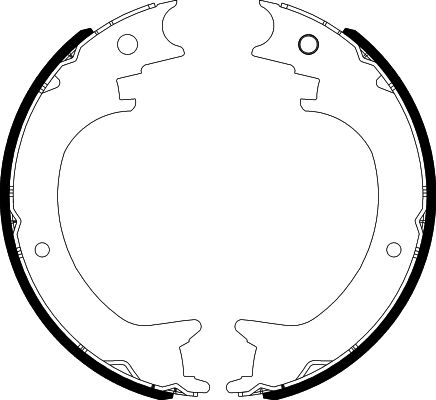 Комплект гальмівних колодок, стоянкове гальмо TEXTAR 91083800
