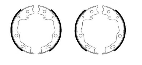 Brake Shoe Set, parking brake TEXTAR 91086000