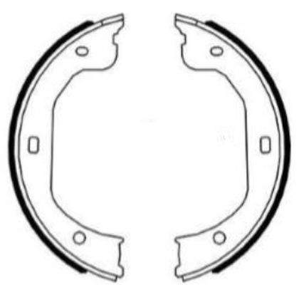 Brake Shoe Set, parking brake TEXTAR 91087000