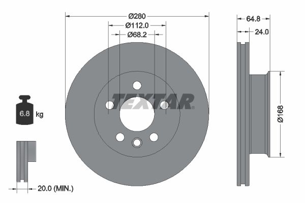 Brake Disc TEXTAR 92056000