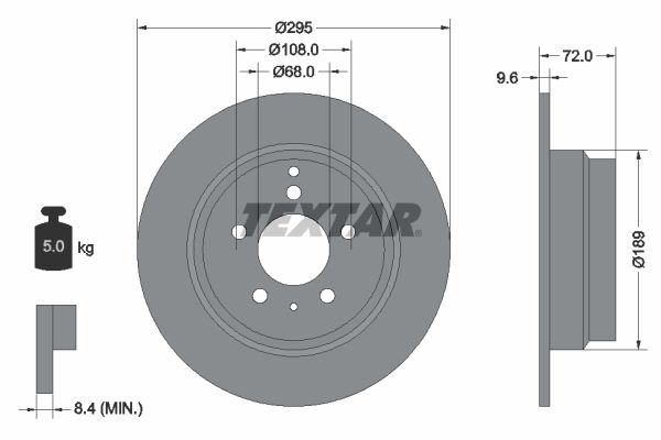 Brake Disc TEXTAR 92066803