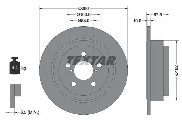 Brake Disc TEXTAR 92082000