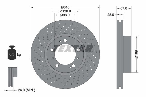 Brake Disc TEXTAR 92099905