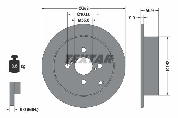 Brake Disc TEXTAR 92126103