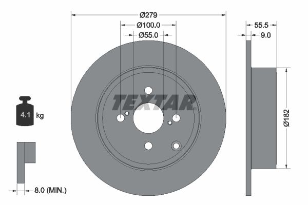 Brake Disc TEXTAR 92126303