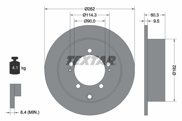 Brake Disc TEXTAR 92148600