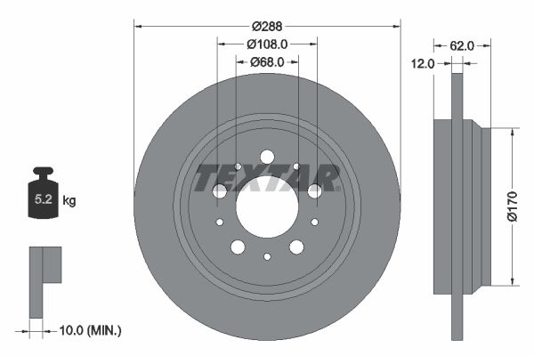 Brake Disc TEXTAR 92149203