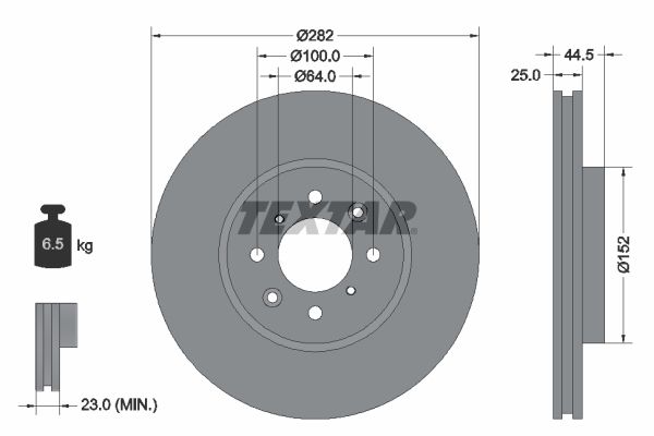 Brake Disc TEXTAR 92170703