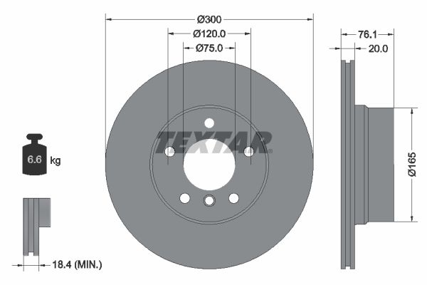 Brake Disc TEXTAR 92199503