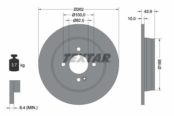 Brake Disc TEXTAR 92242203