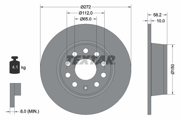 Brake Disc TEXTAR 92300003