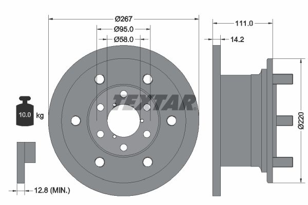 Brake Disc TEXTAR 93019400