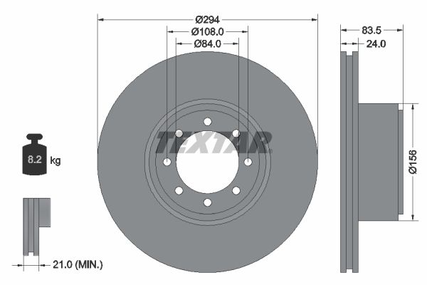 Brake Disc TEXTAR 93175300