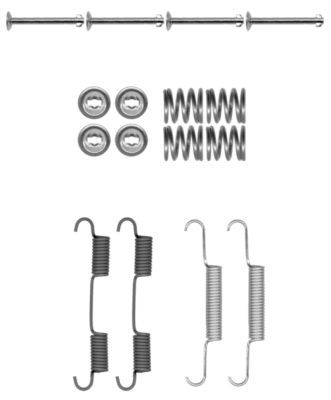 Accessory Kit, parking brake shoes TEXTAR 97037500