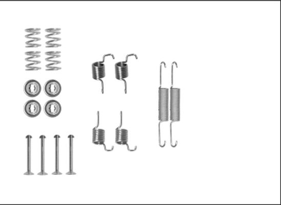 Accessory Kit, parking brake shoes TEXTAR 97042600