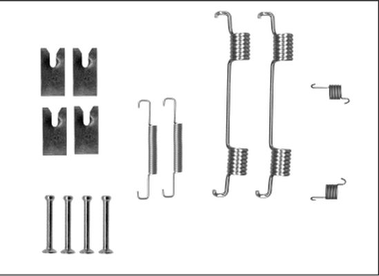 Accessory Kit, parking brake shoes TEXTAR 97043100