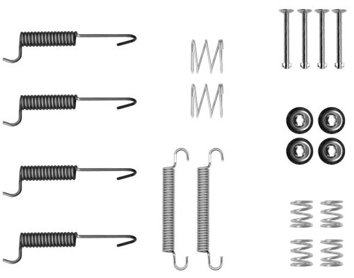 Accessory Kit, parking brake shoes TEXTAR 97048400