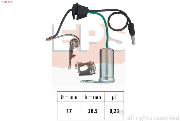 Contact Breaker, ignition distributor EPS 1.215.126