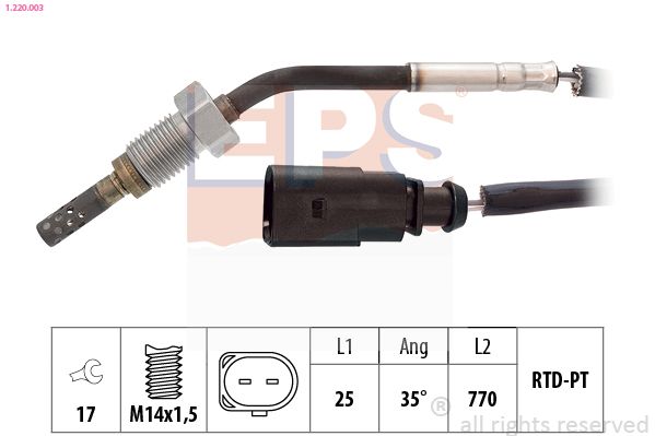 Jutiklis, išmetamųjų dujų temperatūra EPS 1.220.003