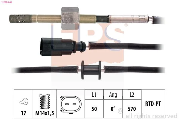 Sensor, exhaust gas temperature EPS 1.220.246