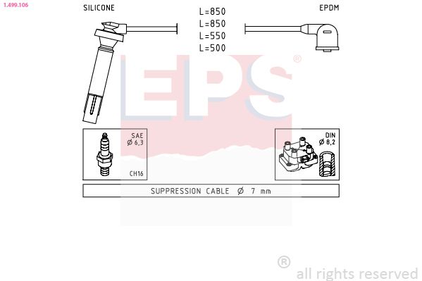 Uždegimo laido komplektas EPS 1.499.106