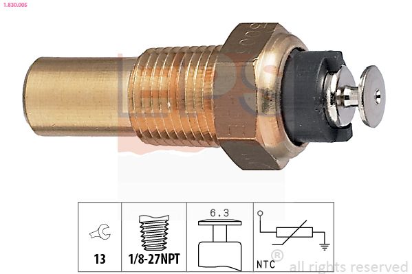 Sensor, coolant temperature EPS 1.830.005