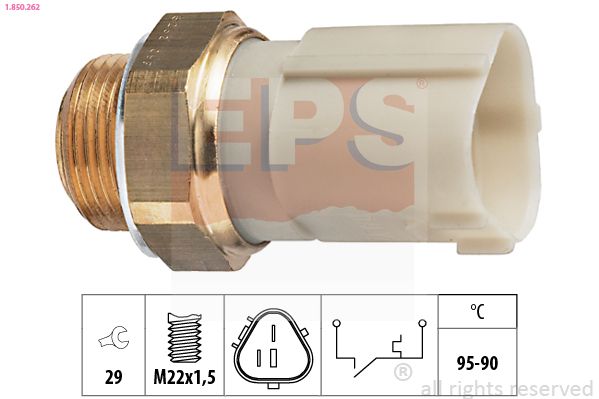 Temperatūros jungiklis, radiatoriaus ventiliatorius EPS 1.850.262