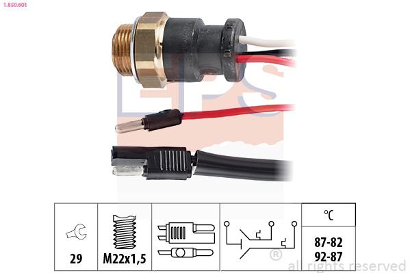 Temperature Switch, radiator fan EPS 1.850.601