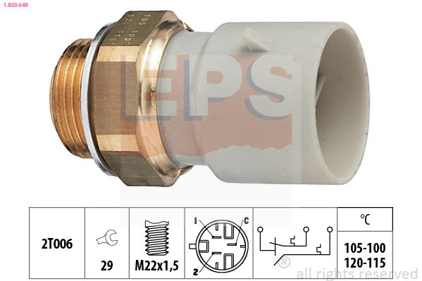 Temperature Switch, radiator fan EPS 1.850.649