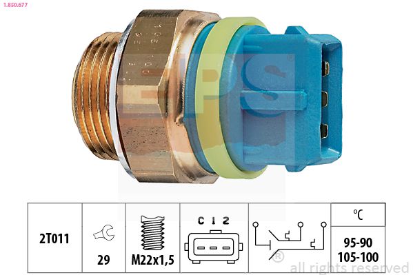 Термовимикач, вентилятор радіатора EPS 1.850.677
