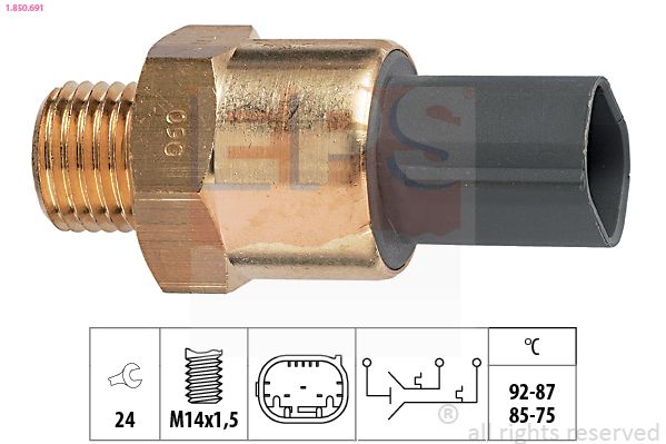 Temperature Switch, radiator fan EPS 1.850.691