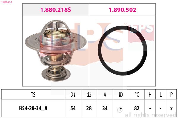 Termostatas, aušinimo skystis EPS 1.880.218