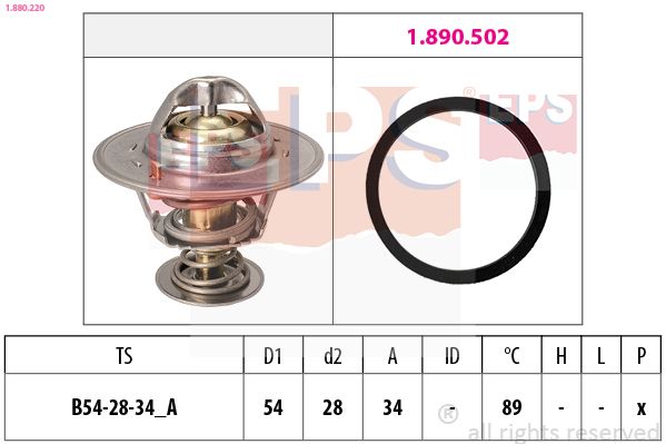 Thermostat, coolant EPS 1.880.220