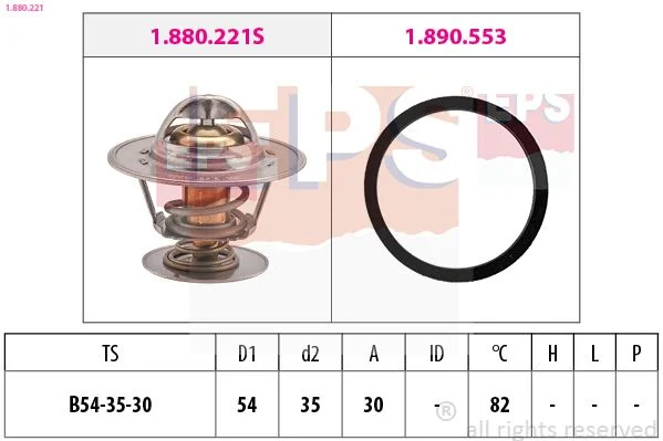 Termostatas, aušinimo skystis eps 1.880.221
