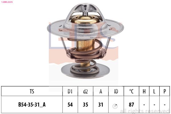 Thermostat, coolant EPS 1.880.223S