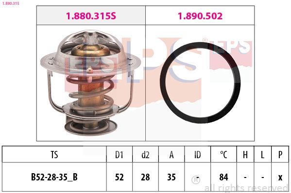 Termostatas, aušinimo skystis EPS 1.880.315