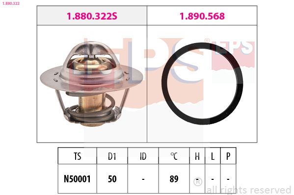 Termostatas, aušinimo skystis EPS 1.880.322