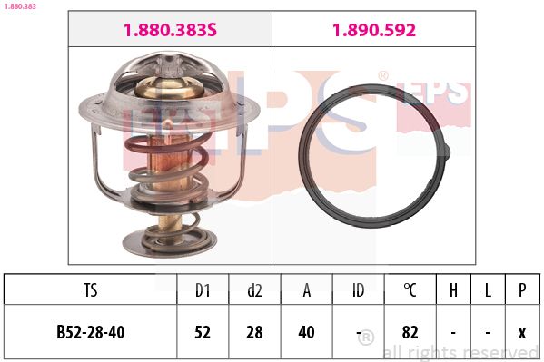 Thermostat, coolant EPS 1.880.383