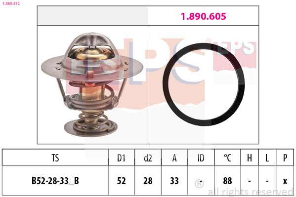 Termostatas, aušinimo skystis EPS 1.880.412